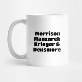 The Doors Band Member Black Type Mug